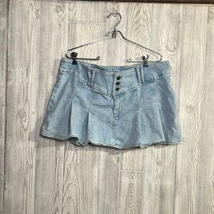 Divided PLEATED DENIM SKIRT Light Wash Size Large